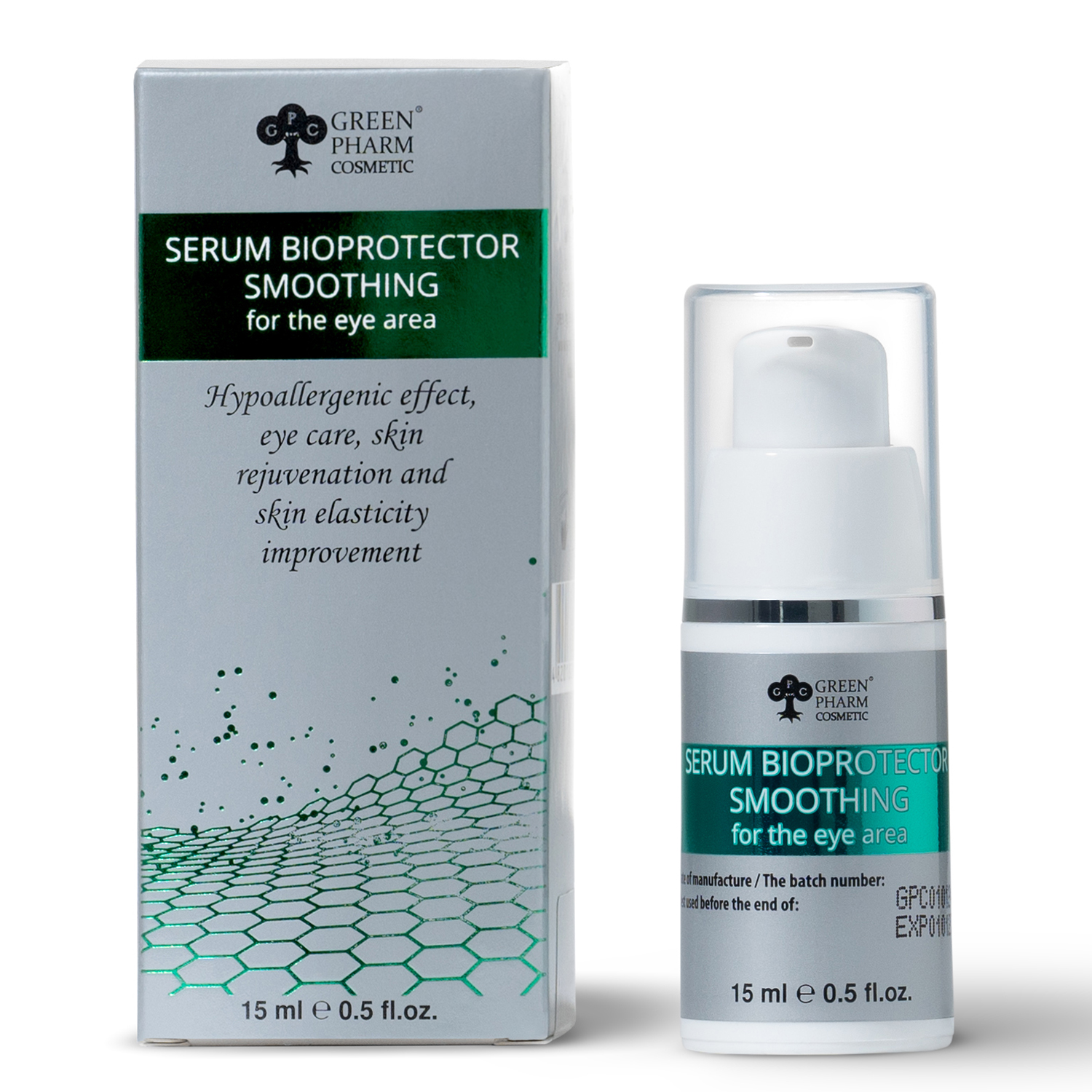 Биопротекторен изглаждащ серум за зоната около очите, 15 ml
